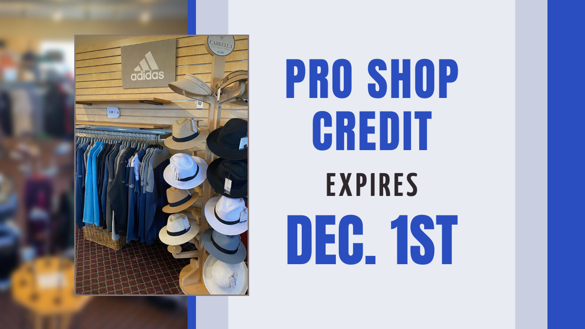 Club Credit Expires December 1st